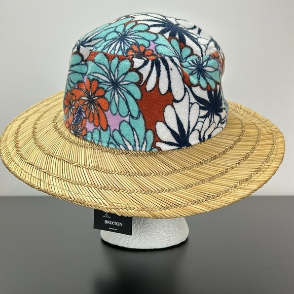 Brixton King Sun Hat Tan Kaleidoscope Eye S/M Summer Beachy Mixed Media … - Picture 7 of 16